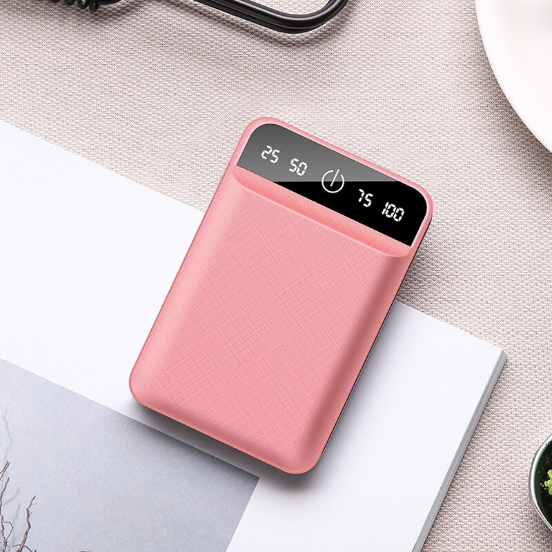 30000 Mah Power Bank Telefoon Oplader Draagbare Outdoor Travel Charger Poverbank Lcd Digital Display Mini Powerbank Voor Smartphones: Pink