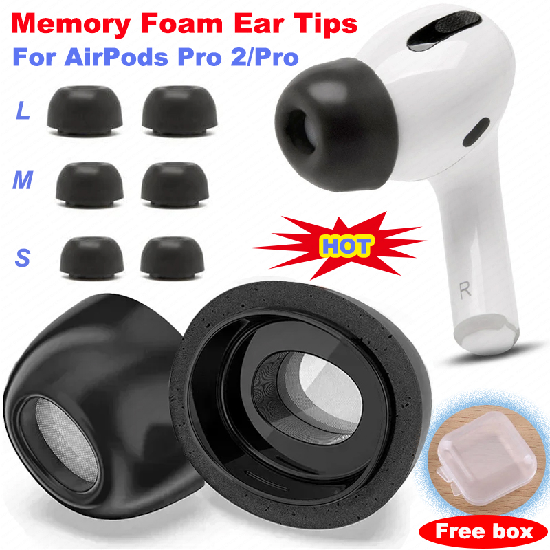Erinnerung Schaum Ohr stöpsel für Apfel Airpods Profi 2 Schaumstoff spitzen Ohr polster Ersatz Kopfhörer Ohr stöpsel für Airpod Profi Ohrhörer Zubehör
