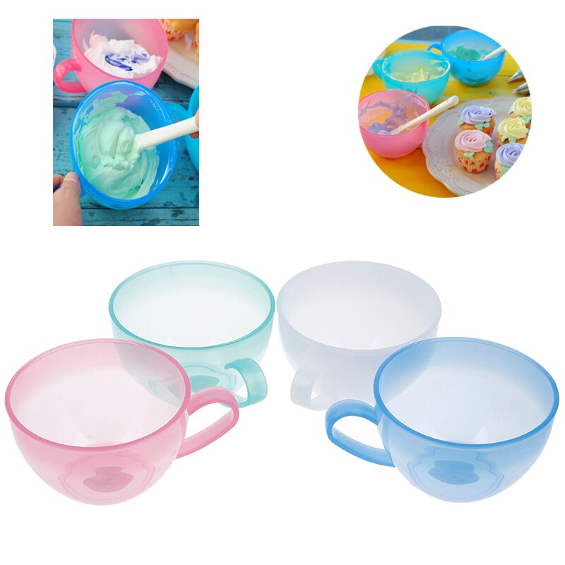 Colourful Plastic Kitchen Mixing Bowl for Baking &amp; Cooking 4 Colours