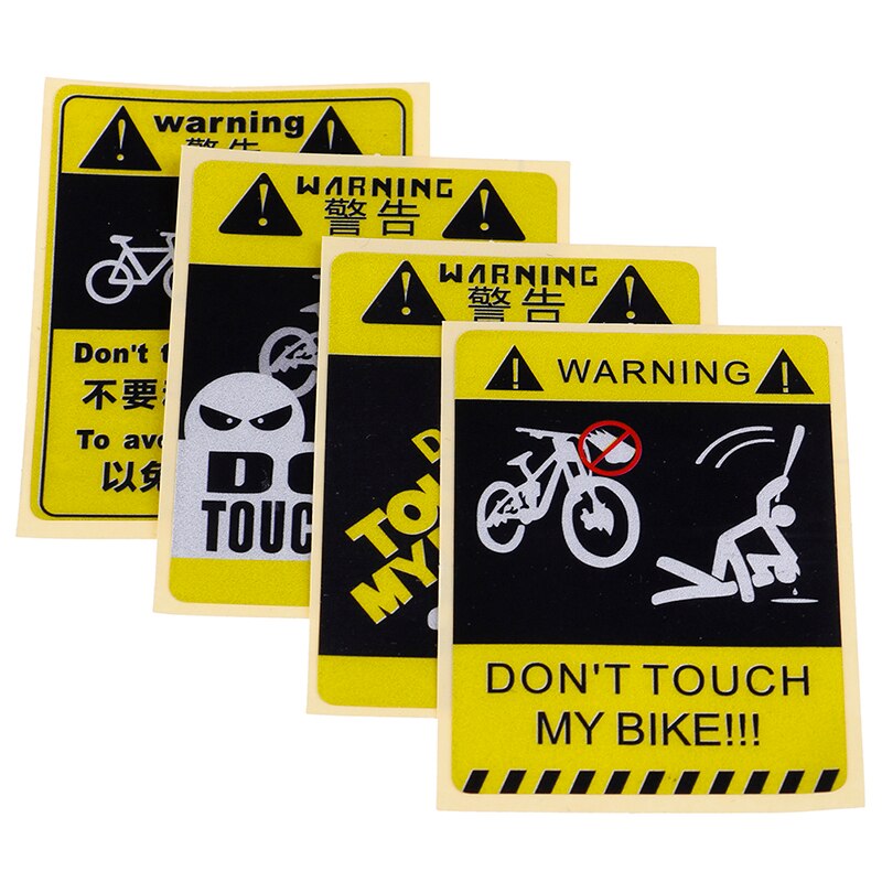 DONT TOUCH MY BIKE Bicycle Waterproof Decorative Warning Sticker Waterproof Decal Cycling Accessories