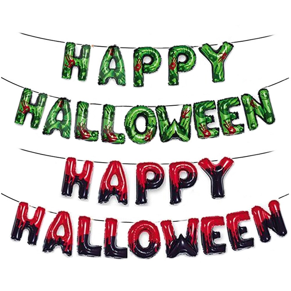 Happy Halloween Brief Halloween Party Decoratie En Arrangement Van Ballonnen Familie Party Gewijd Halloween