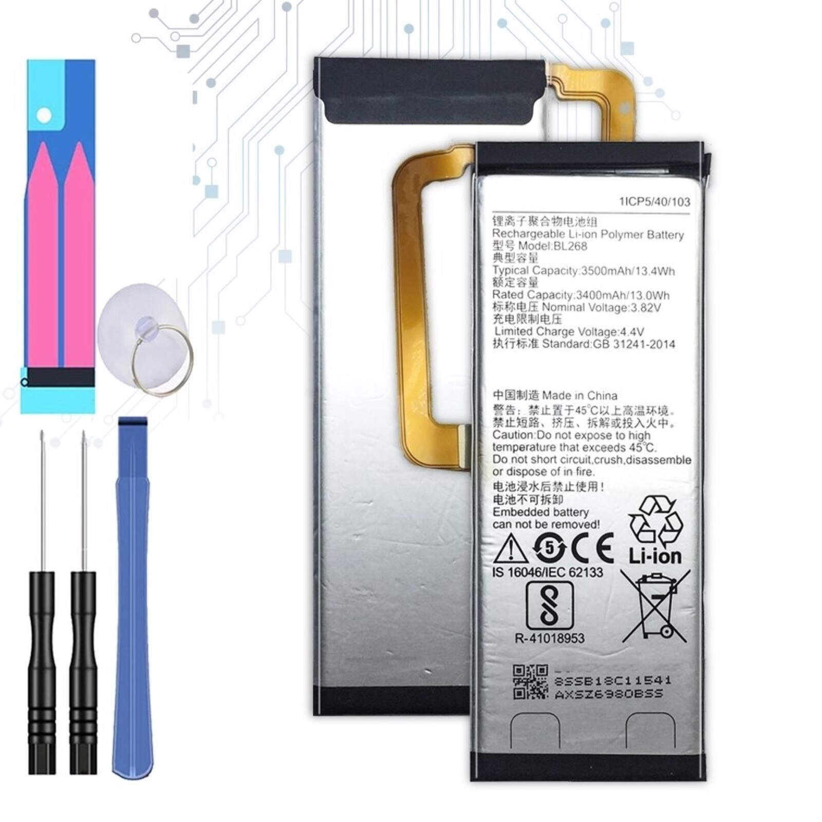 Originele Li-Ion Batterij Voor Lenovo Zuk Z2 BL268