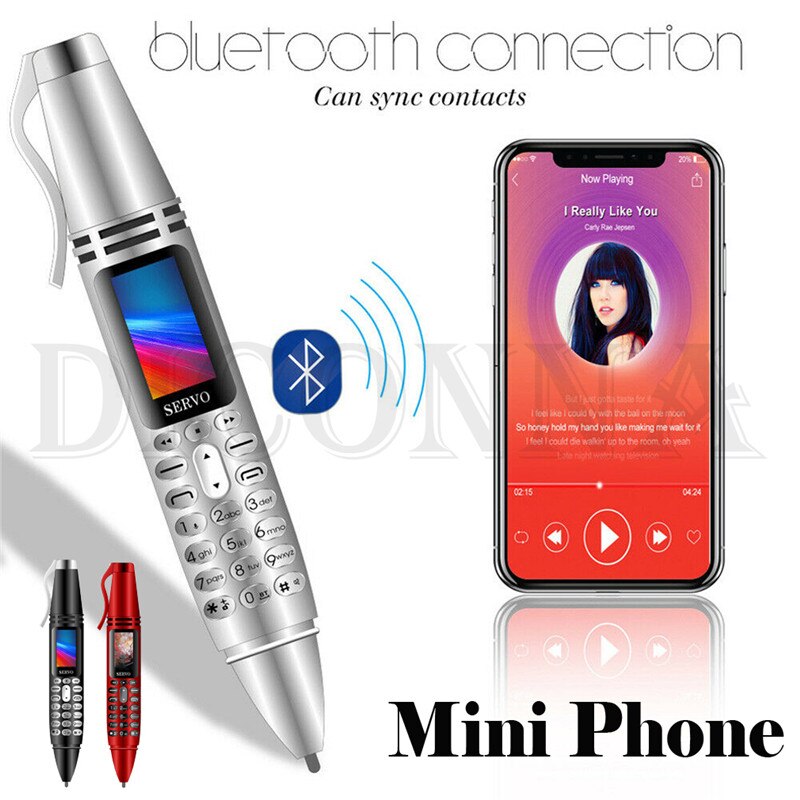 Mini Pen Mobiel GSM Dual-SIM Camera Mobiele Telefoon Zaklamp Draagbare Bluetooth Dialer Mobiele Telefoon Camera Afstandsbediening