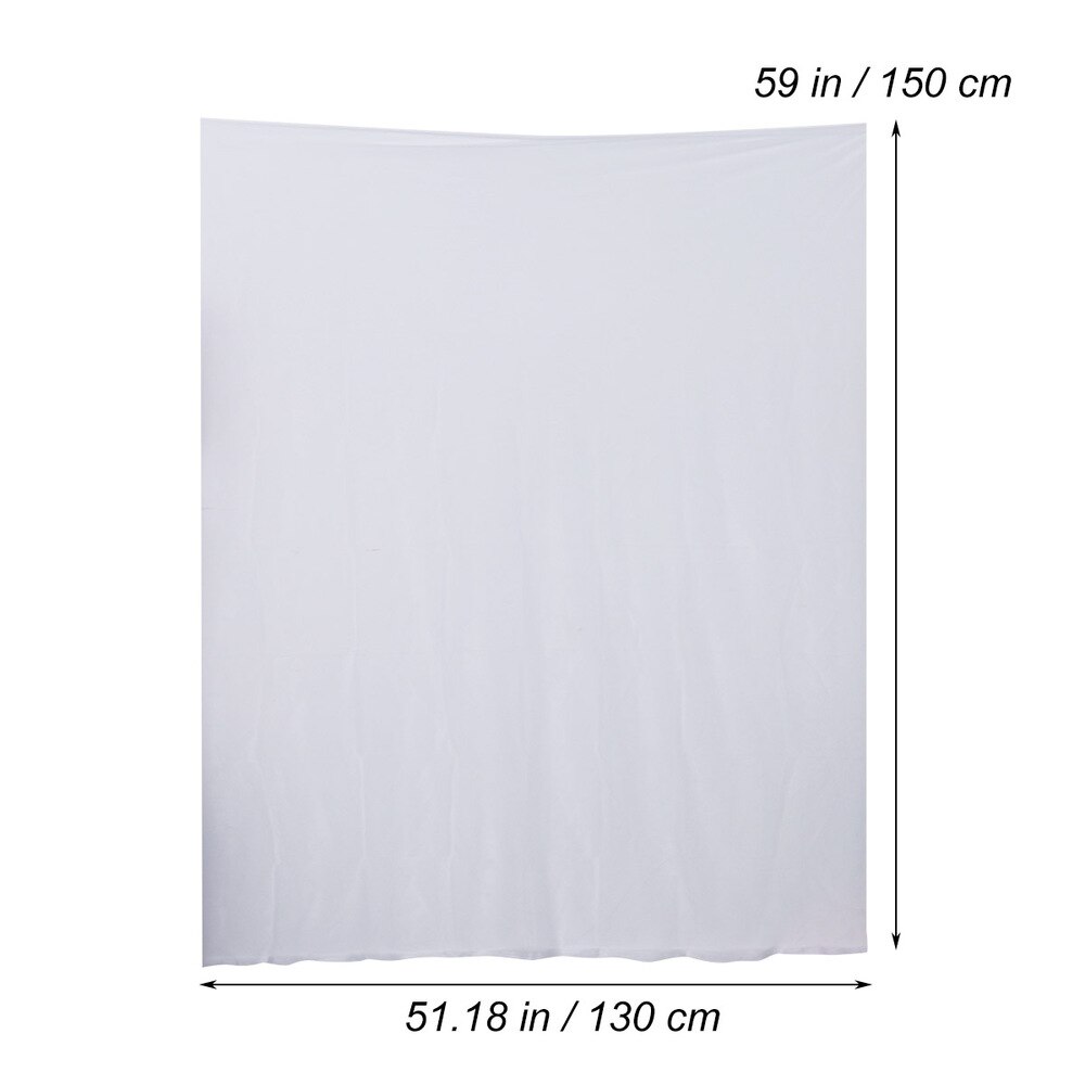 Auto-adhésif bricolage fenêtre écran 130x150cm filet maille rideau Anti insectes insectes mouche moustique gril gaze couverture avec bande (blanc)