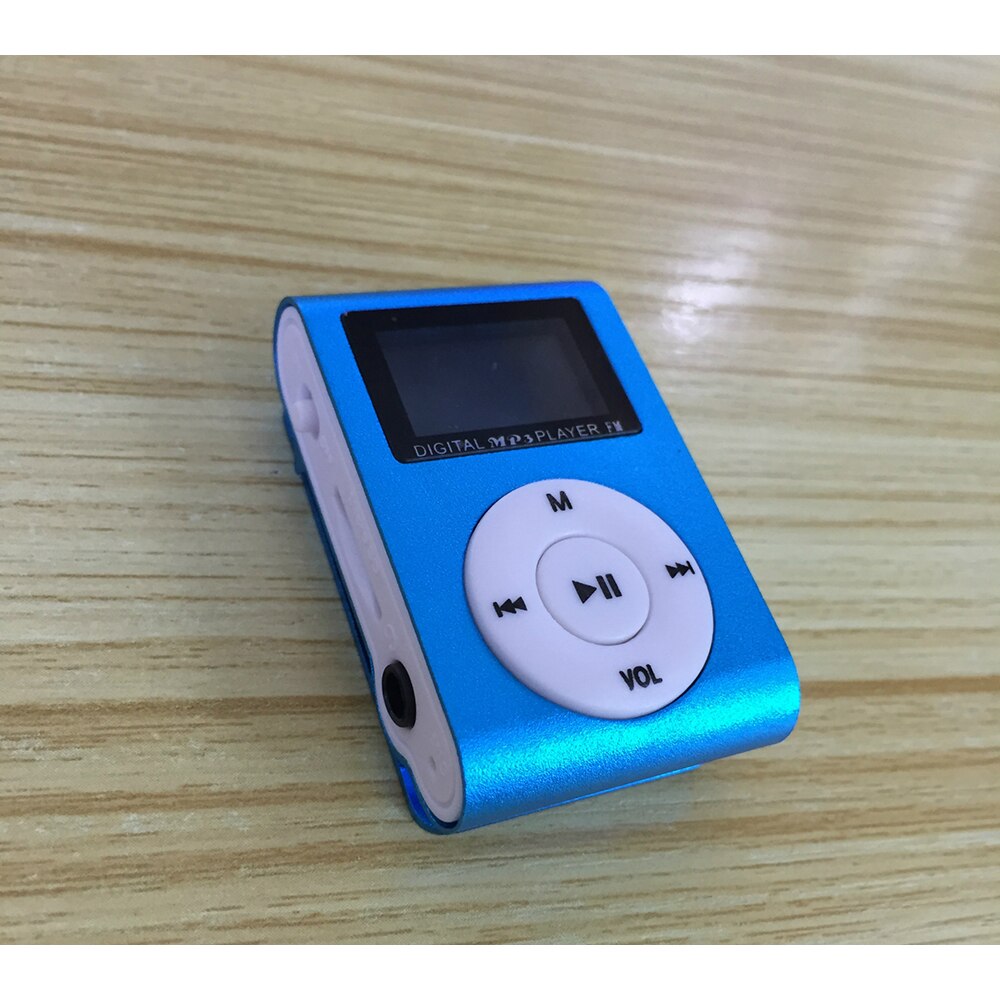 ZUIDID MP3 Player - 1.0 Inch Screen - Metal Shell - TF Card Support - FM Radio - Clip Sport Music Player: Blue (MP3 only)