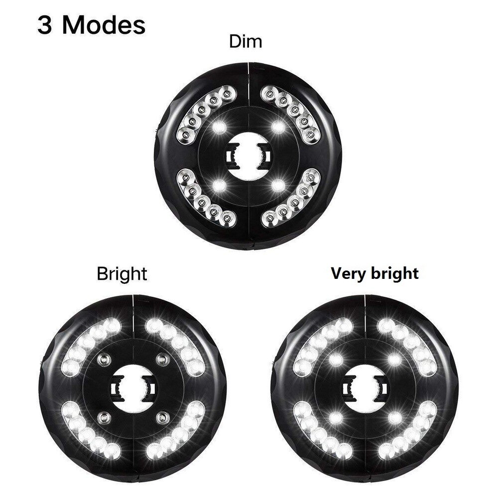 LED Umbrella Light 48/24 LED 3 Mode Umbrella Light Lantern Outdoor Camping Light Poles Tent Light Garden Patio Beach Light 6: 24LED 2PS