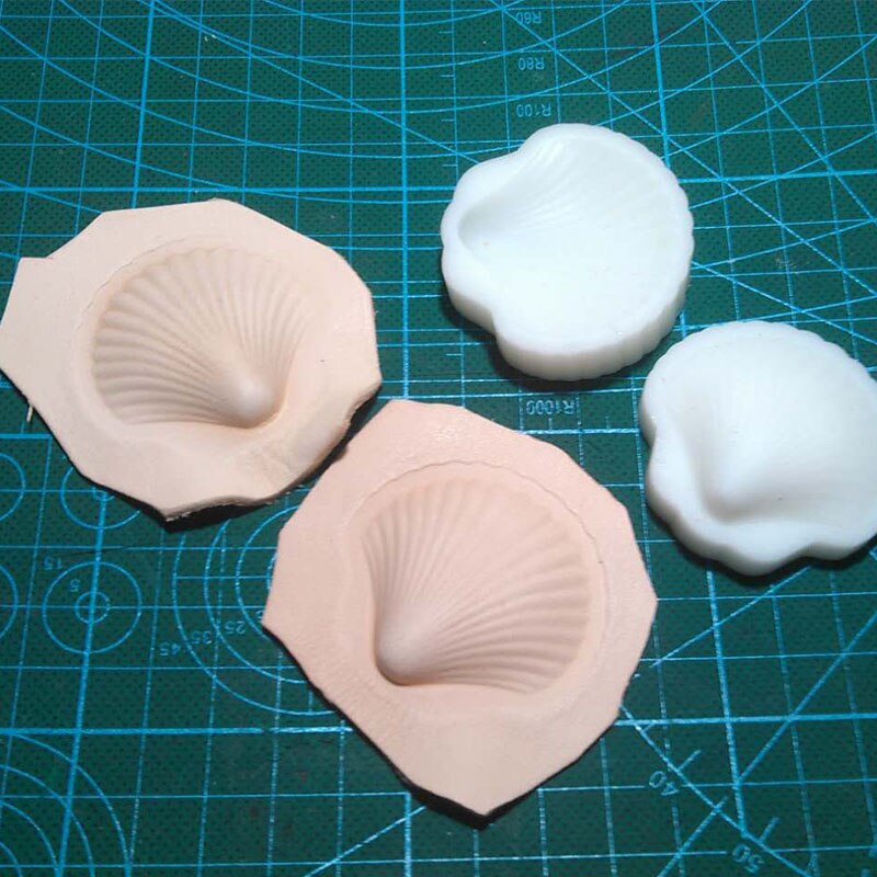DIY leather craft scallop shell shape modeling plastic fixed mould 1set/lot