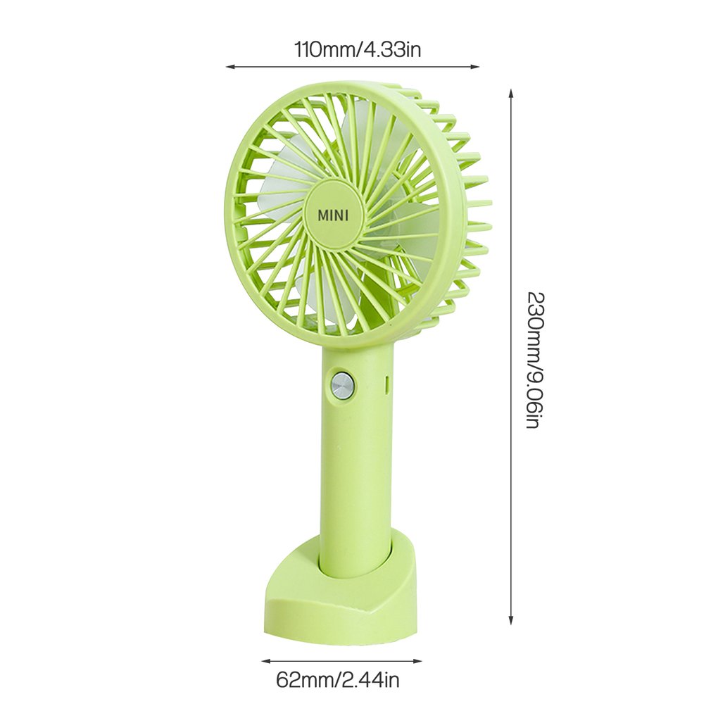 Portable USB Rechargeable Fan Mini Handheld Air Cooling Fan Desktop Ventilation Fan With Base 3 Modes For Travel Outdoor Cooler: Red
