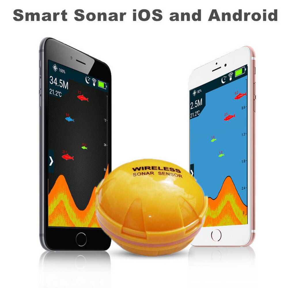 Wireless Mobile Phone Fish Finder Sonar Fish Finder Depth Sea Lake Fish Detect Ios Android App Findfish Smart Sonar Echo Sound