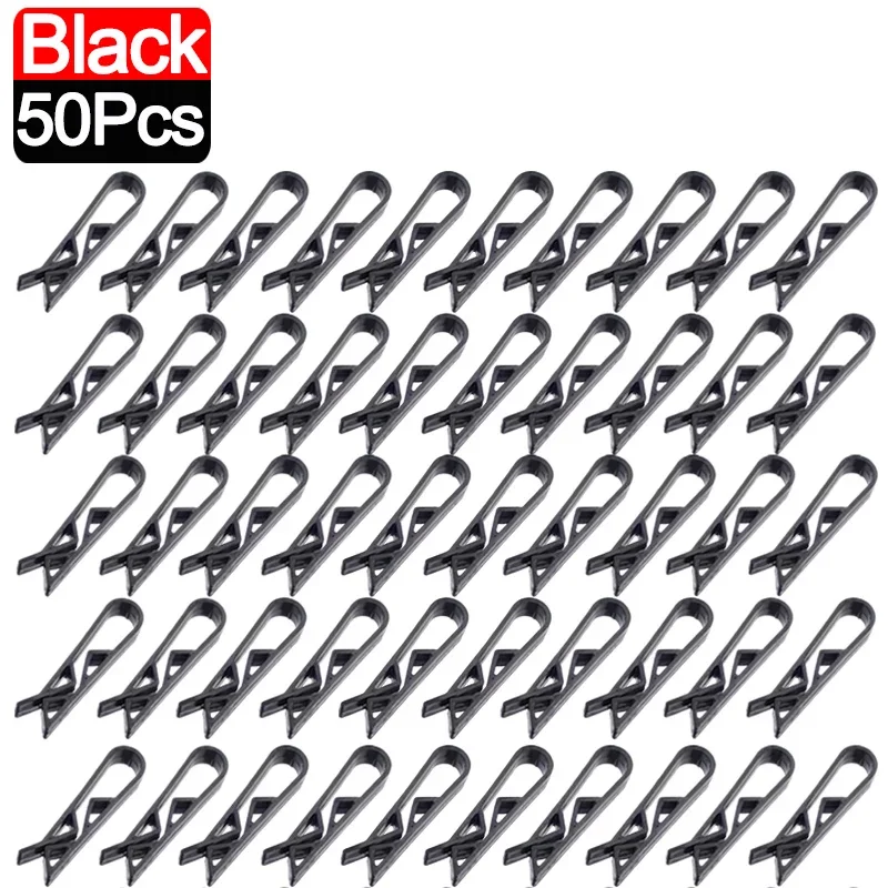 2-50pcs Waste Basket Can Fixation Clip Rubbish Bag Clips Practical Garbage Bag Anti-Slip Holder Clamp Snack Bag Sealing Tools: WHITE