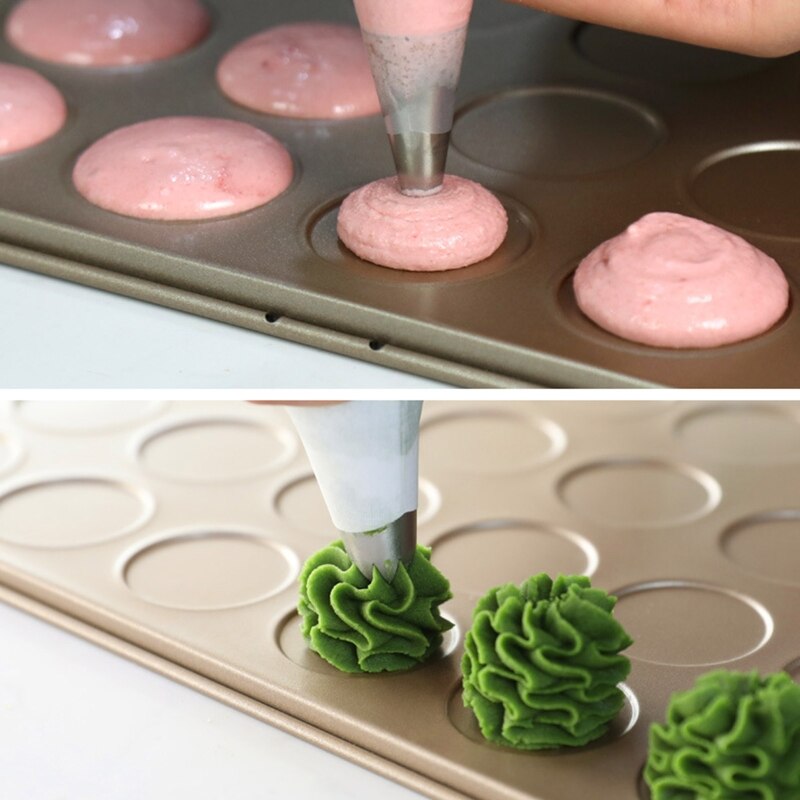 15 Cavity Bakeware Kitchen Non-stick Biscuit Pad Macaron Pan Macaron Baking Kit Decorating for Oven Baking Pastry Cake