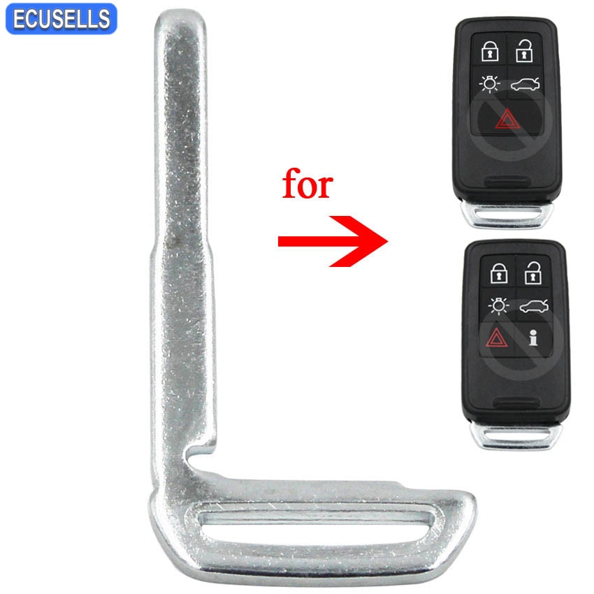 Emergency Small Key Smart Insert Key Uncut Key Blade For Volvo S60 S80 V60 XC60 XC70