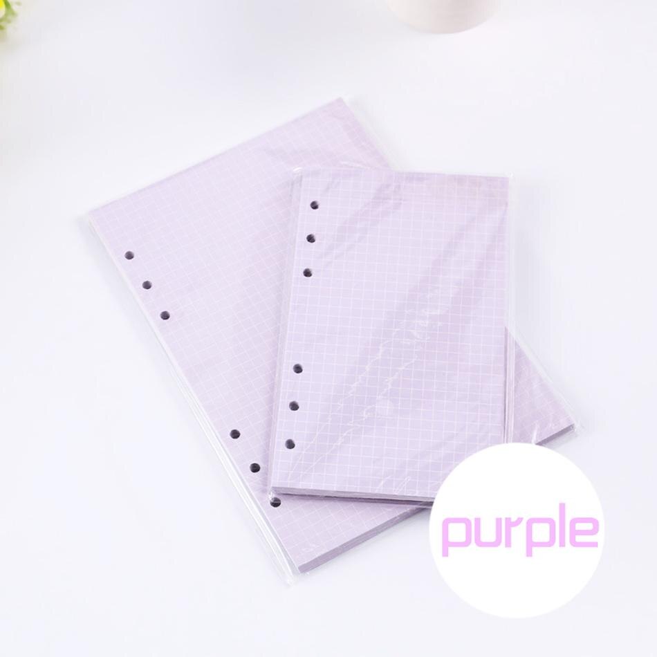 Notebook Accessories A5 A6 Solid Color Planner Inners Filler Papers 40 sheet/ Set Notebook Paper School Supplies Notebooks: Purple / A5