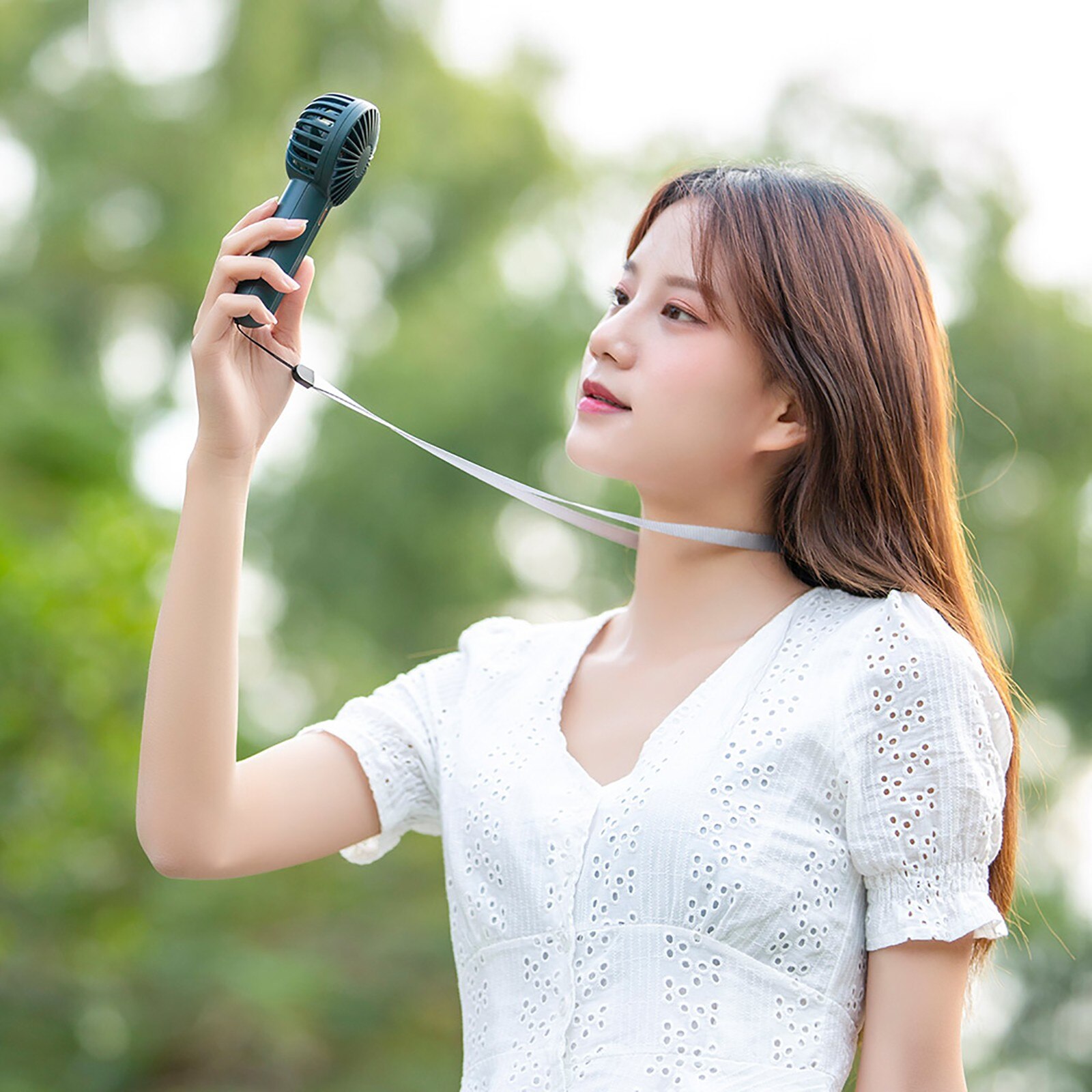 Summer 1pc Cute Portable Mini Fan Handheld Usb Chargeable Desktop Fans 3 Mode Adjustable Summer Cooler For Outdoor Travel Office