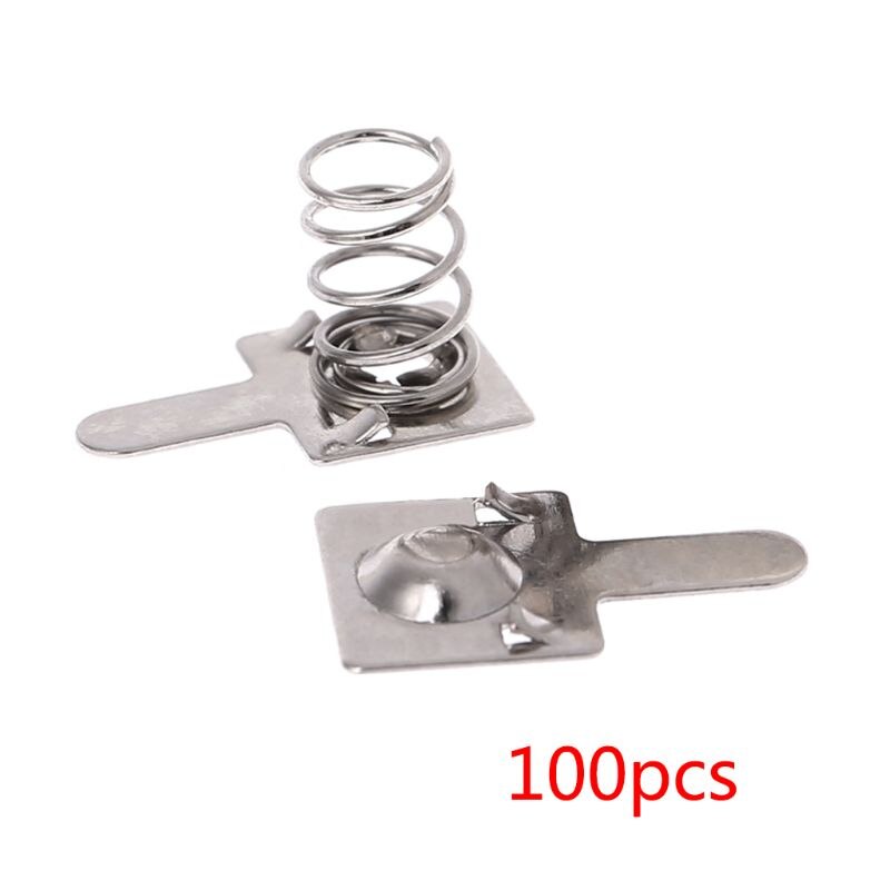 Jeu de plaques à ressort pour piles en métal, 100 pièces, pour Contact négatif positif AA AAA, directe