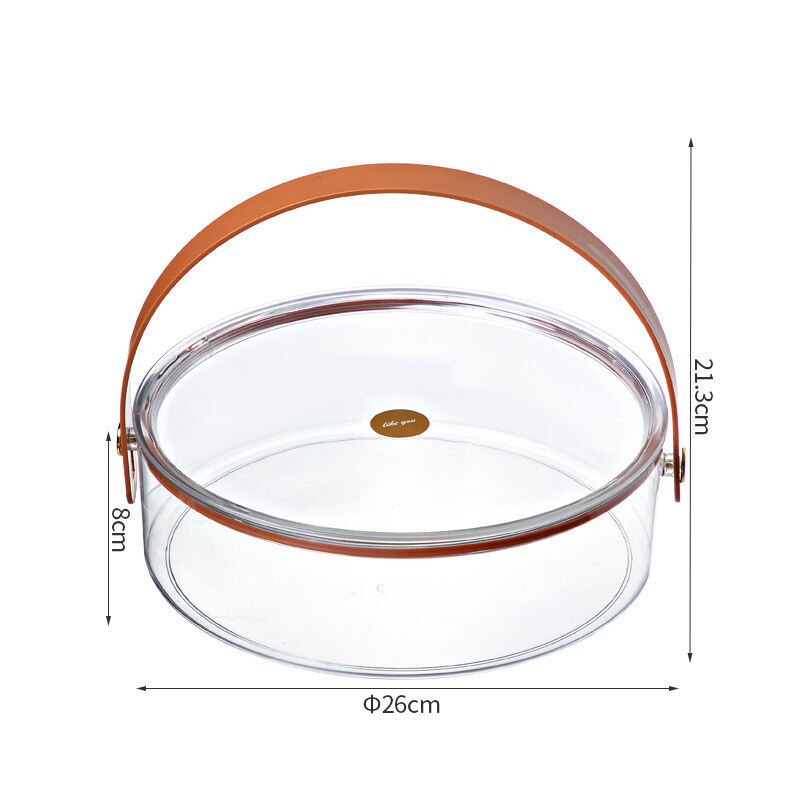 Plastic Snack Serving Tray with Airtight Lid and Removable Dividers Portable Party Food Container Appetizer Fruit Candy Platters: without dividers