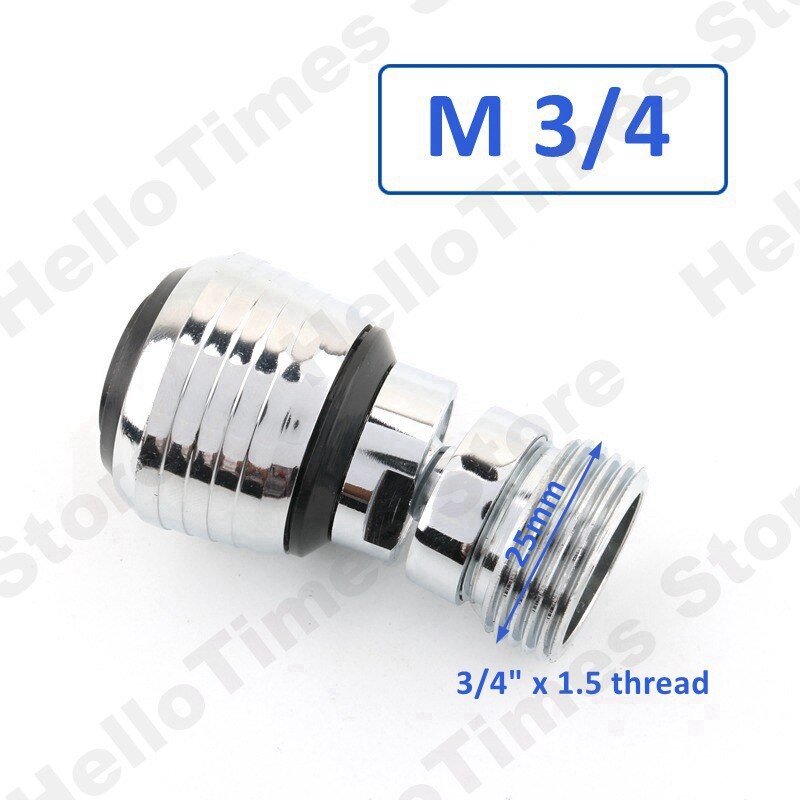 Messing 360 Rotate Swivel Kraan Nozzle Met Filter Water Kraan Adapter Tap Beluchter Diffuser Keuken Accessoires: M 3l4