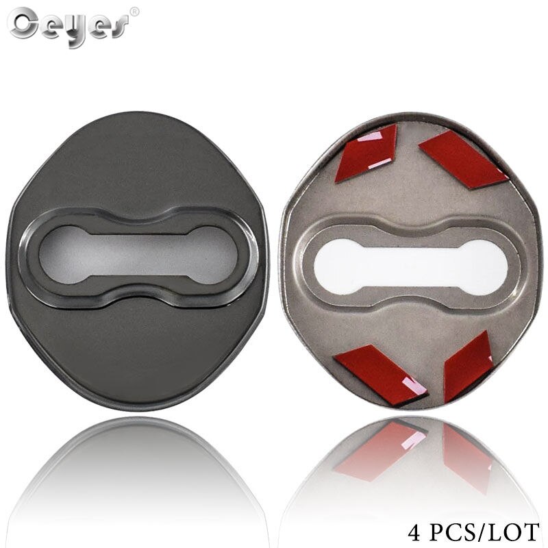 Ceyes Oem Stickers Lock Covers Voor Mitsubishi Outlander Lancer 10 Pajero l200 l300 2 3 4 Asx Auto Styling Decor auto Accessoires: Black