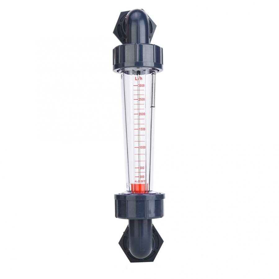 LZS-25W ABS Plastic Tube Type Liquid Flowmeter Waterflow Meter with Elbow Head 300-3000LPH Male Thread ZG3/4-NPT3/4