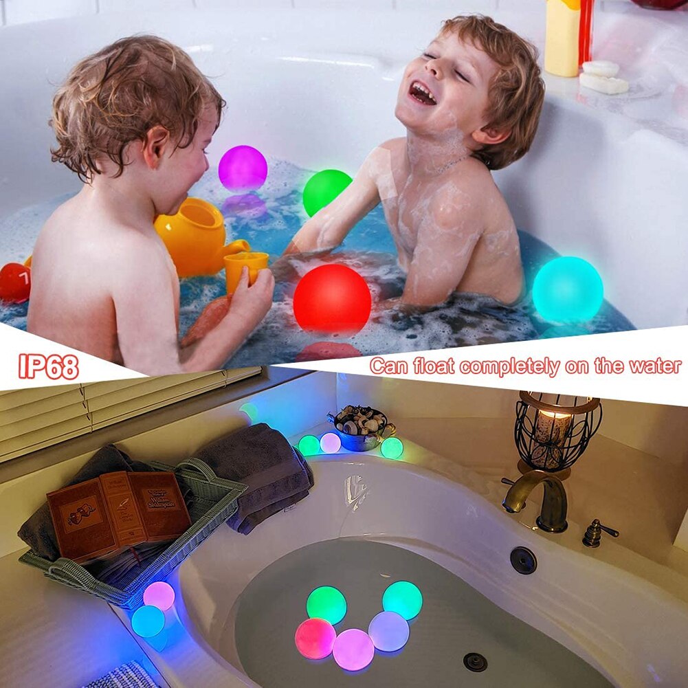 Drijvende Zwembad Licht Led Bal Licht Rgb Afstandsbediening Waterdichte Lichtgevende Bad Zwembad Bal Licht Home Party Verlichting
