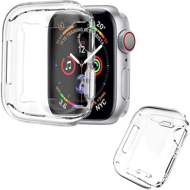 Screen Protector Case Voor Apple Horloge 41Mm 45Mm 42/44Mm, full Hd Ultra-Dunne Cover Compatibel Met Voor Iwatch Serie 7 Se 6 5 4 3