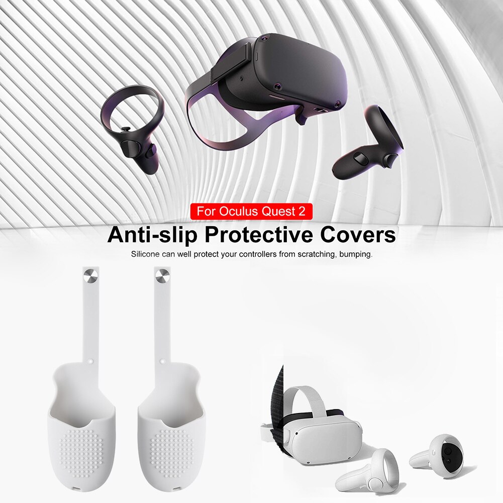 Vr Accessoires Voor Oculus Quest 2 Vr Siliconen Cover Controller Beschermhoes Huid Handvat Grip Covers Voor Oculus Quest2