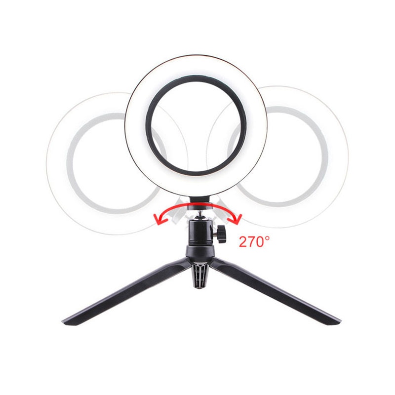 Móvel ptz com suporte 7.9 "16cm led estúdio selfie anel luz aros câmera de vídeo foto telefone lâmpada luz anel tripé telefone maquiagem
