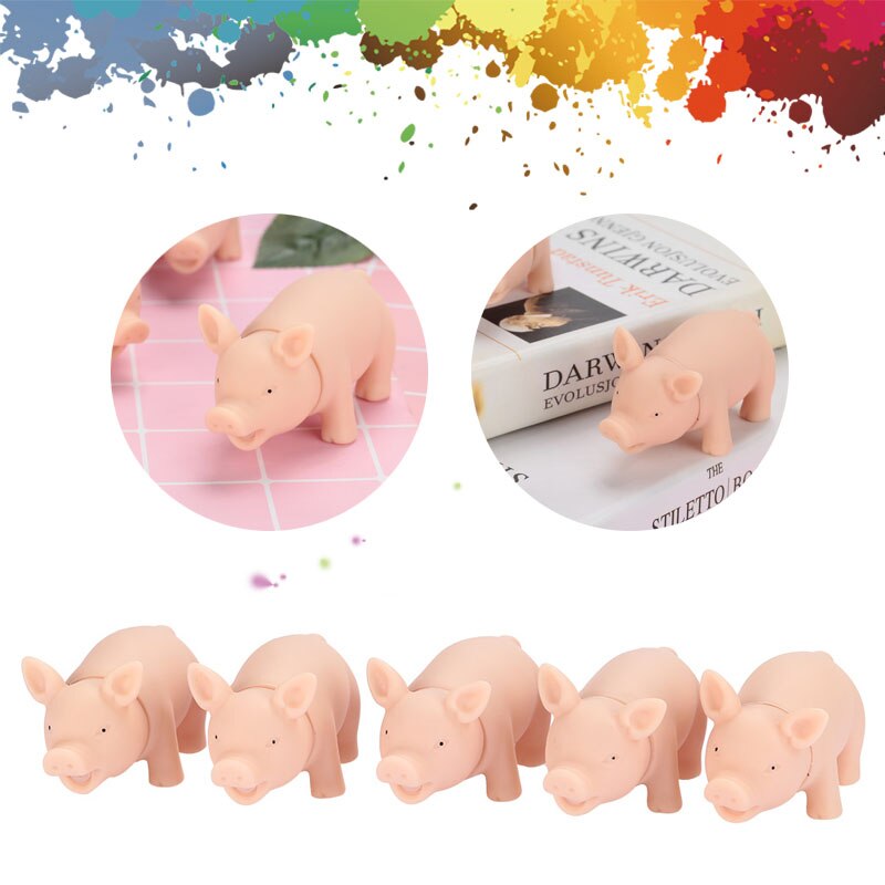1Pc Cute Rubber Sound Pig Grunting Squeak Latex Pet Chew Toys for Dog Squeaker Chew Training Puppy Supplies PetTraining Products