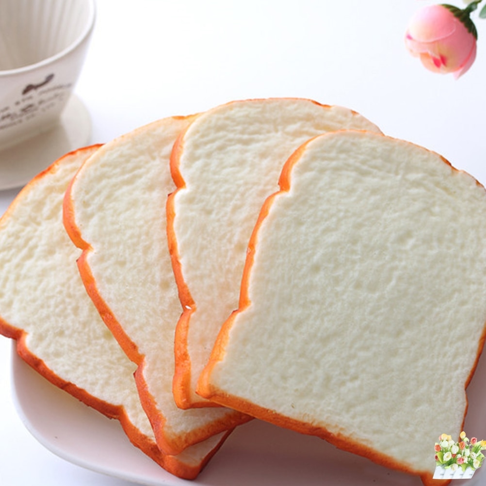 Funning Hand Pillow Mobile Phone Strap Soft Bread Scented Home Kitchen Decor 1PCS Jumbo Squishy Sliced Toast Toy