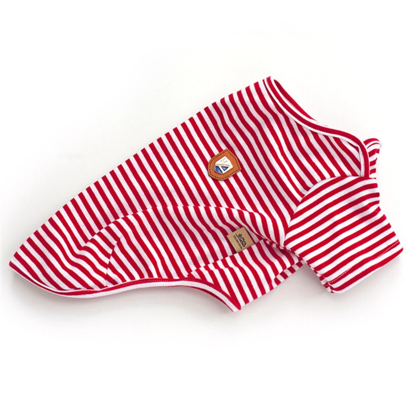 Disfraz de perro de algodón a rayas, camiseta de perro, ropa para mascotas, ropa bonita