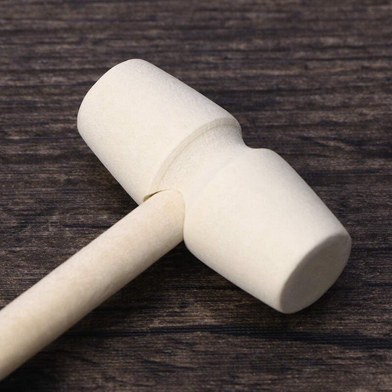 30Pcs Wooden Hammer Lobster Shellfish Crab Hardwood Mallet Gavel Toy for Boys Girls Leather Craft Jewelry Making