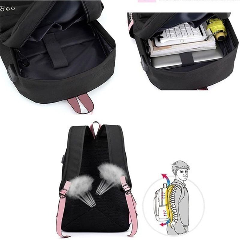 The Umbrella academy Boys Girls Backpack Teens Printing USB Schoolbag lady's bag MochilaS Waterpoof Backpacks girls