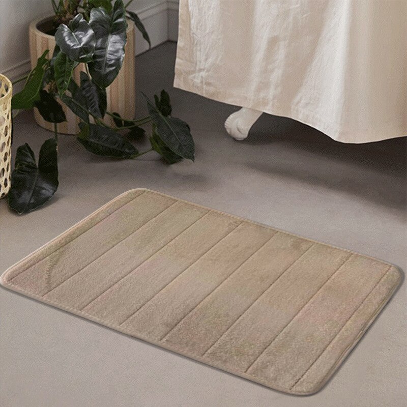 Speicher Schaum Schlecht matt für Schlecht Nicht Unterhose Bad Teppich Samt Dicke Weiche Komfortable Wasser Saugfähigen Waschbar Schnelle Trocknen Teppich: Beige / 50-80cm