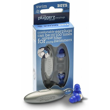 Pluggerz Holland Earplugs soft silicon light portable case noise reduction sleep travel music read shoot swim: swim boys