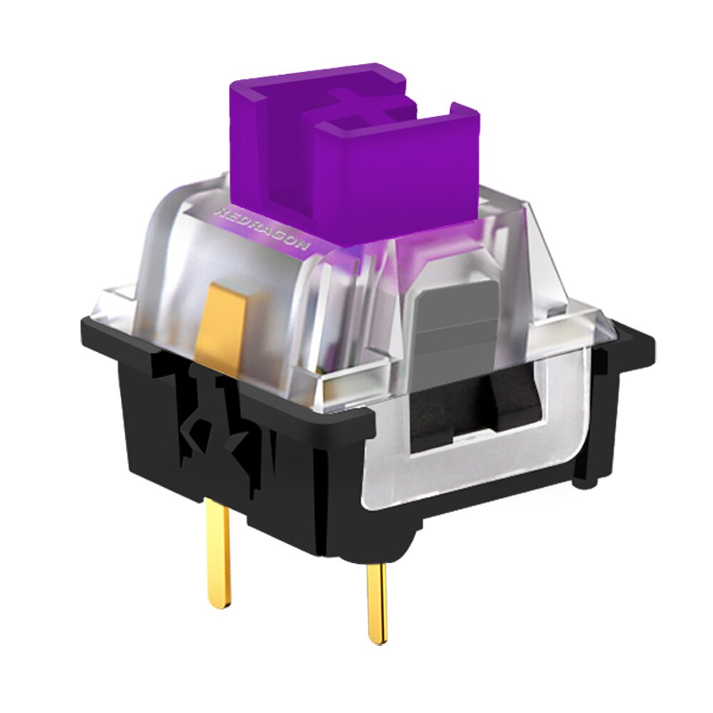 REDRAGON SMD RGB MX 3Pin klikający liniowy przełącznik dotykowy cichy czerwony niebieski czarny brązowo-fioletowy przełącznik do podświetlanej klawiatury mechanicznej: Ciemnoniebieski / Brązowy przełącznik