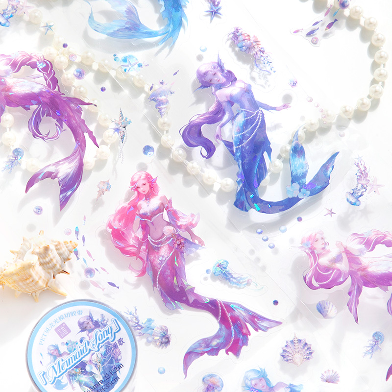 Cinta adhesiva decorativa de océano de 65mm x 2m, materiales, cintas adhesivas para Collage, diario basura, álbum de recortes, pegatinas de papelería estética