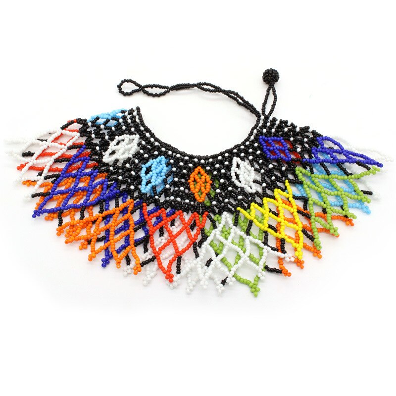 Handmade Long Tassel Colorful Miyuki Beading Necklace Bohemian Style Summer Vacation Beach Wear Jewelry Chic Necklace