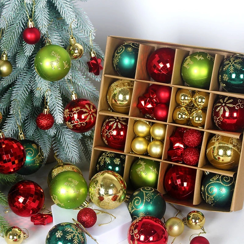 Christmas Tree Decoration 42PCS 6CM Balls Ornaments Set For Xmas Hanging Home Supplies Christmas Year Party