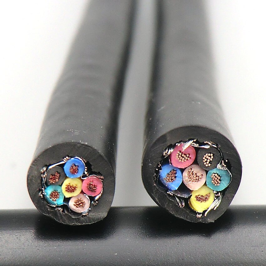 Shielded Wire Sheath Cable 6, 8 Core 0.75mm² with Pure Oxygen Free Copper Double Shield Signal Control Wire RVVP