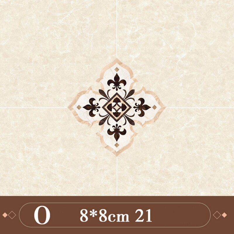 PVC Household Printed Tile Diagonal Sticker Waterproof Wearable Self Adhesive Ceramic Floor Tile Diagonal Sticker Home Decor==: O