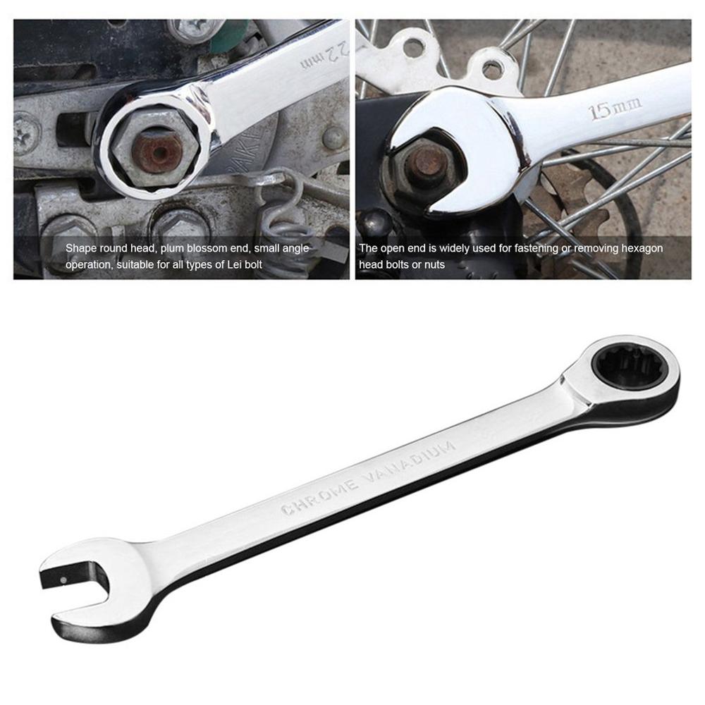 Llave de doble uso fija de trinquete de , llave de flor de ciruela de apertura rápida, herramienta de Hardware, 1 Uds., 9mm