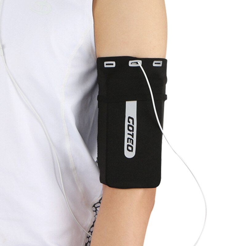 Double Pocket Slender Sports Running Arm Band Case Bag Telephone Wallet Holder Outdoor Pouch on Hand Gym Cover for Iphone 12 11