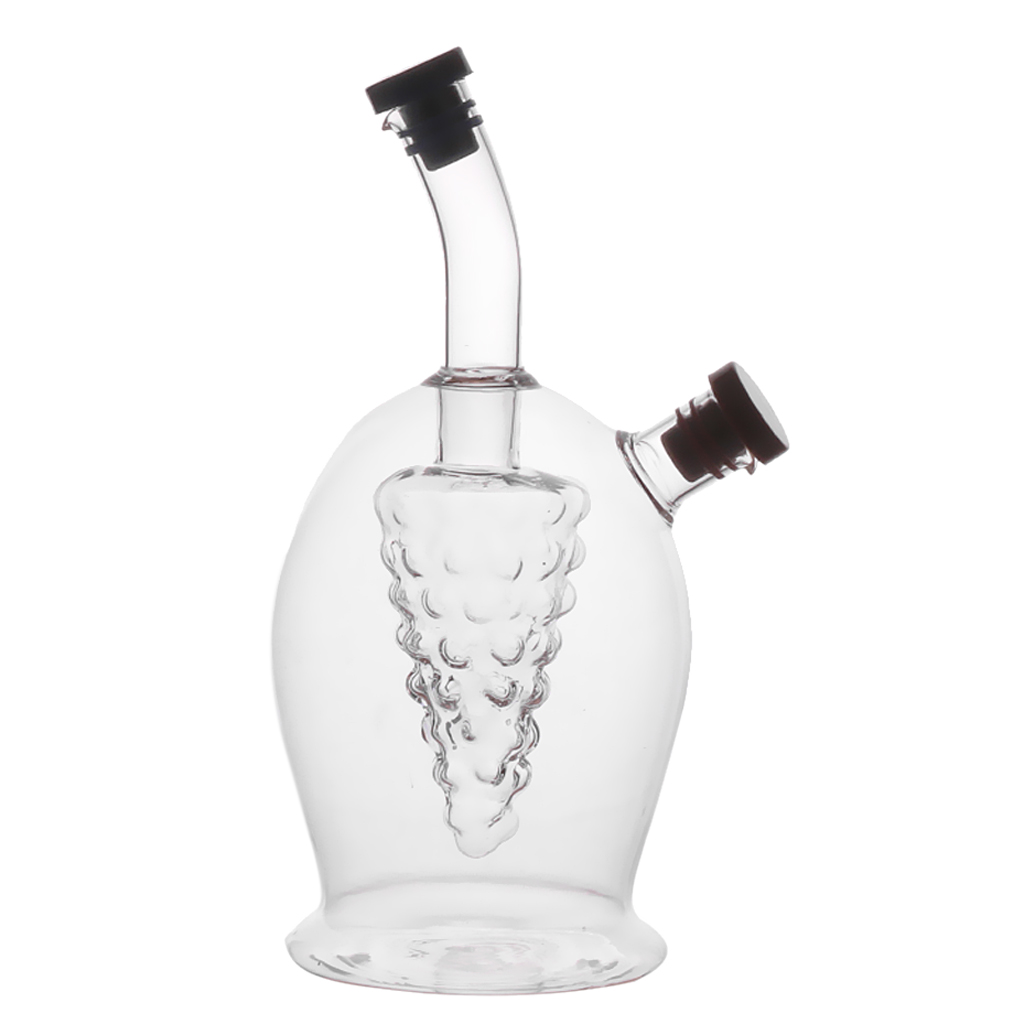 Olive Oil Vinegar Glass Cruet Dispenser Funnel Glassware Bottle Pourer 2 Type: Plum