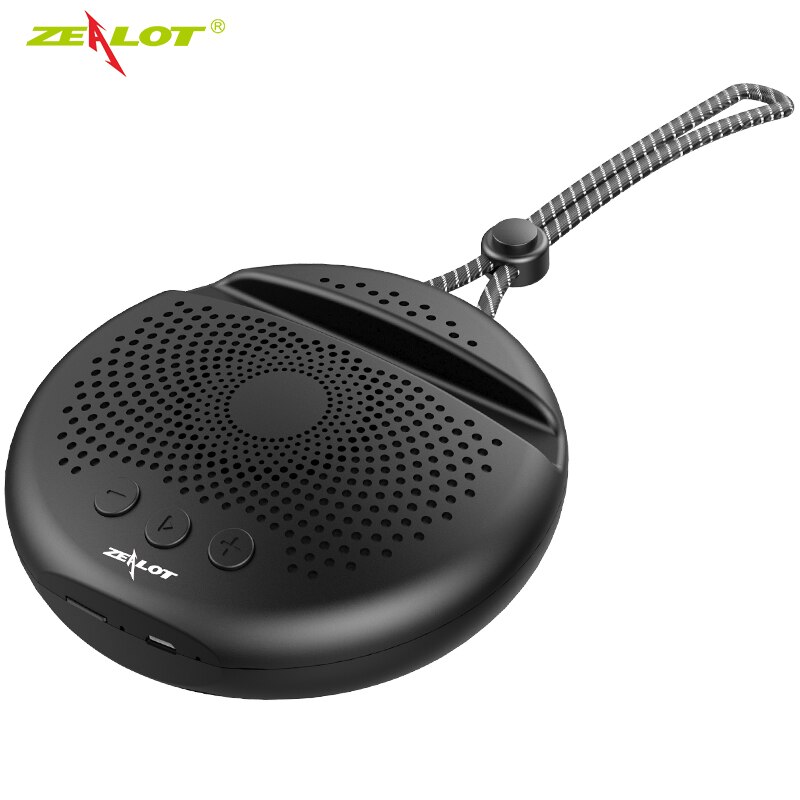 ZEALOT S24 Mini Altavoz Bluetooth al aire libre inalámbrico portátil lindo cordón redondo altavoces HiFi FM Radio titular de la tarjeta TF permitir