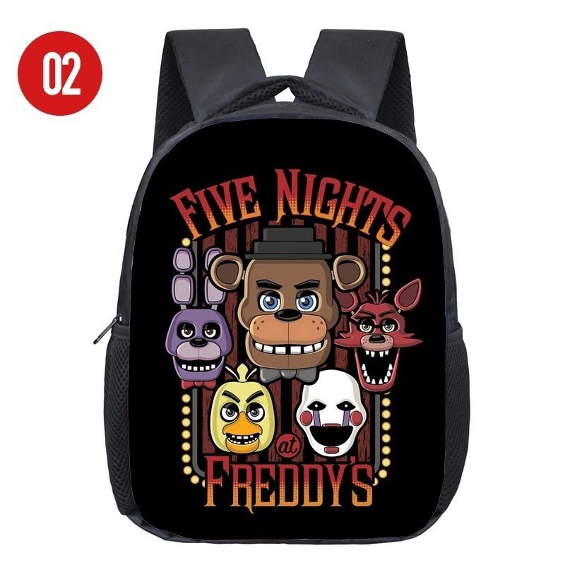 Mochilas de 12 pulgadas de cinco noches para niños pequeños de Freddy, mochilas escolares FNAF, mochilas preescolares para niños, mochila de viaje Freddy