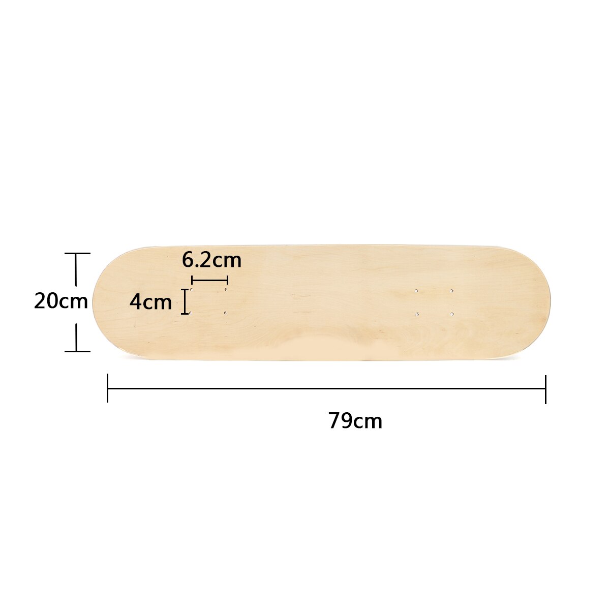 Planches à roulettes de 8 pouces planche à roulettes naturelle planche à roulettes planche à roulettes bois érable longue planche à roulettes en bois érable