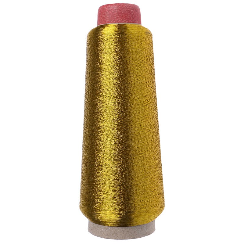 Hilos de cono para máquina de coser, 1 unidad, de poliéster, con bloqueo multiusos, dorado y plateado,: Oro