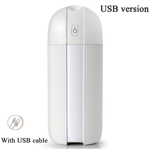 ESR Car Air Humidifier Mini USB Portable Diffuser Wireless Car Humidifier 280ml Nano Spray Mute Clean Air Care for Auto Home: USB-White