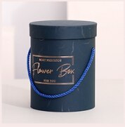 2 Stuks Ronde Bloem Papier Dozen Deksel Knuffel Bloemist Bloem Emmer Verpakking Candy Bar Party Wedding opbergdozen: Blauw