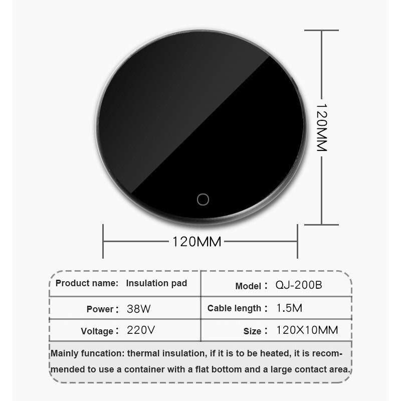 Casa 220V Copa calienta posavasos para tazas calentador eléctrico termostato estera de la taza de taza para café o leche